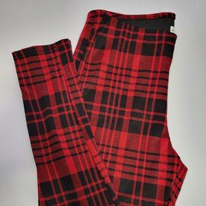 NWOT eye candy buffalo plaid leggings L/XL‎